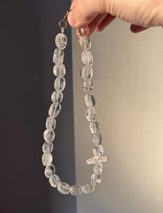 Clear Quartz feat. Baroque Pearl