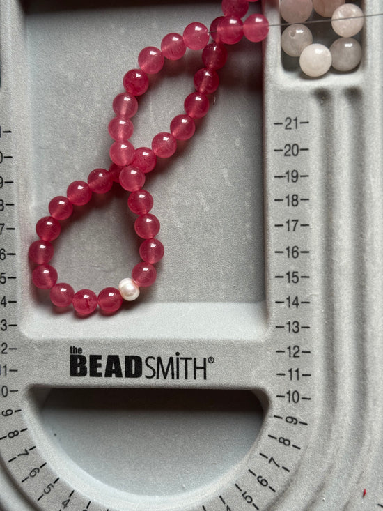 Pink Agate Quartz feat. Pearl