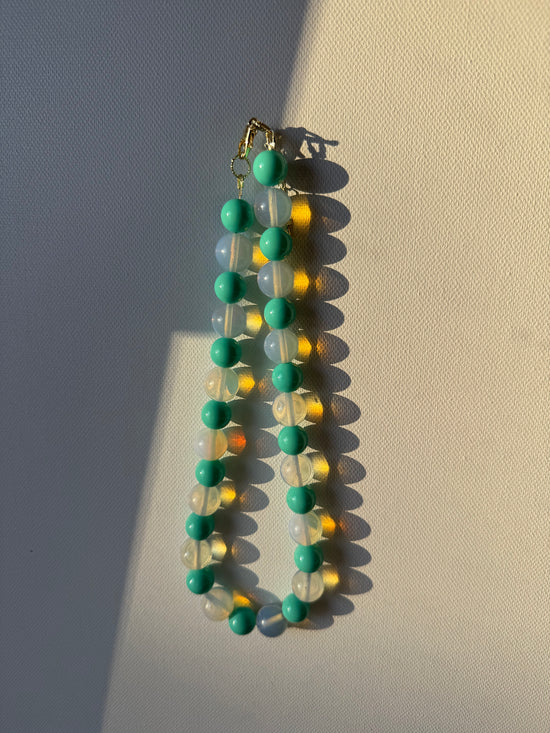 Opalite & Turquoise Coloured Beads