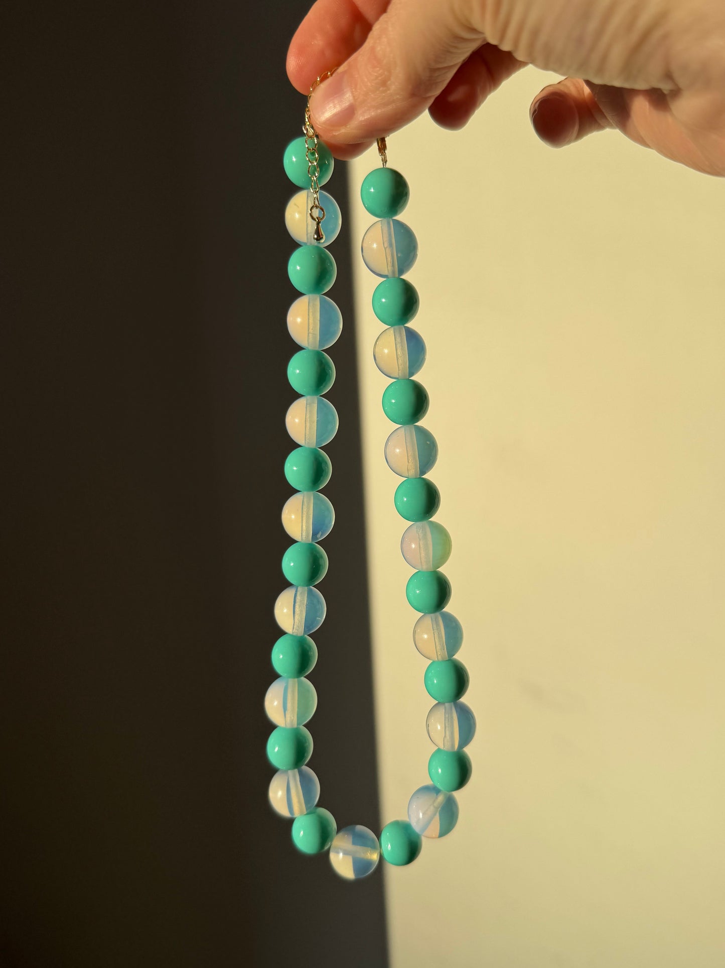 Opalite & Turquoise Coloured Beads