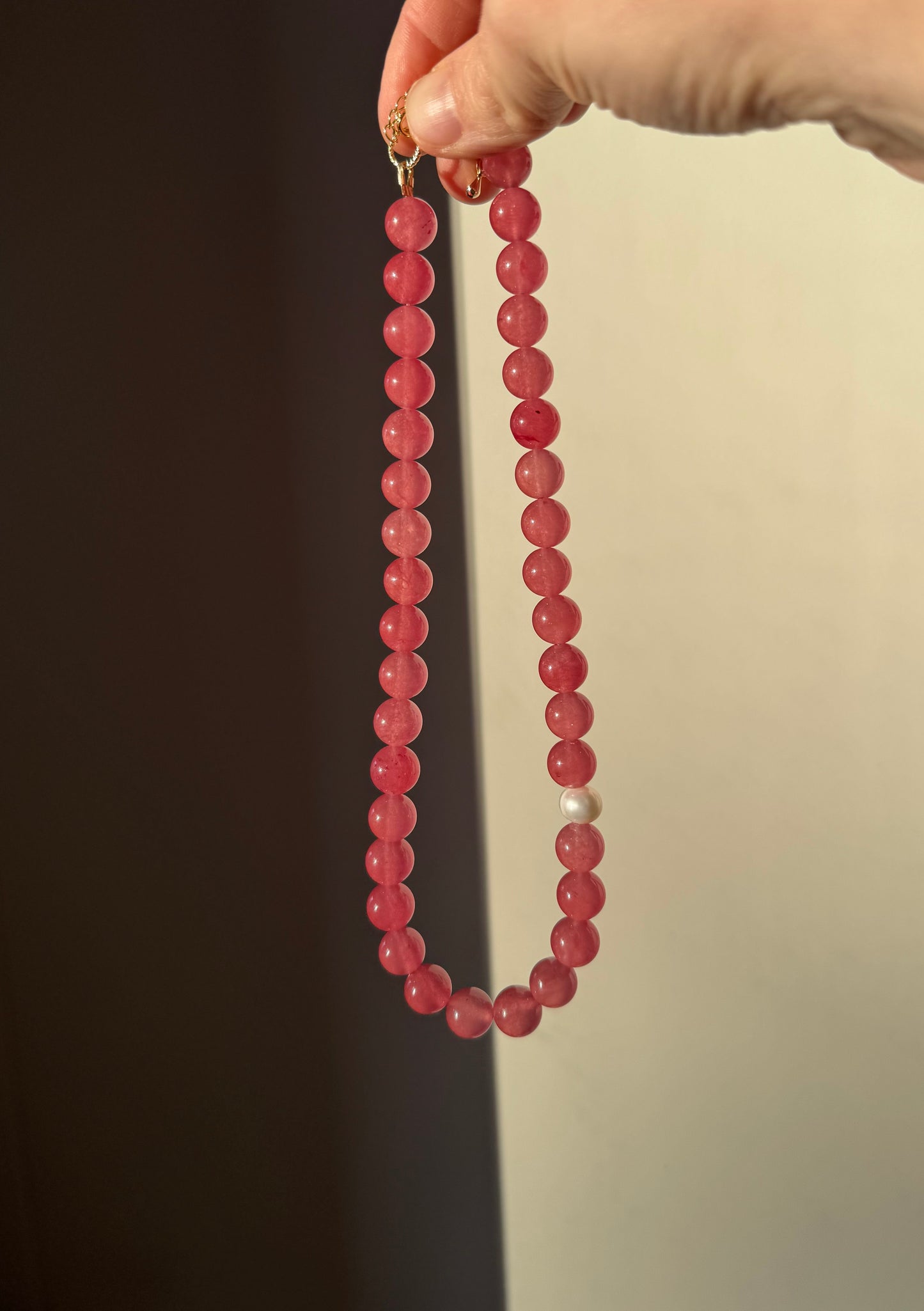 Pink Agate Quartz feat. Pearl