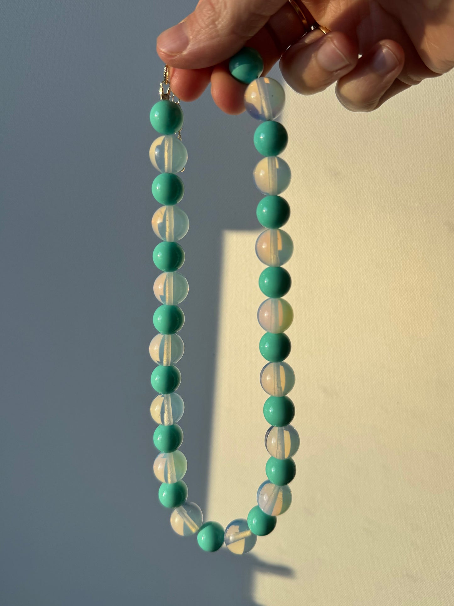 Opalite & Turquoise Coloured Beads