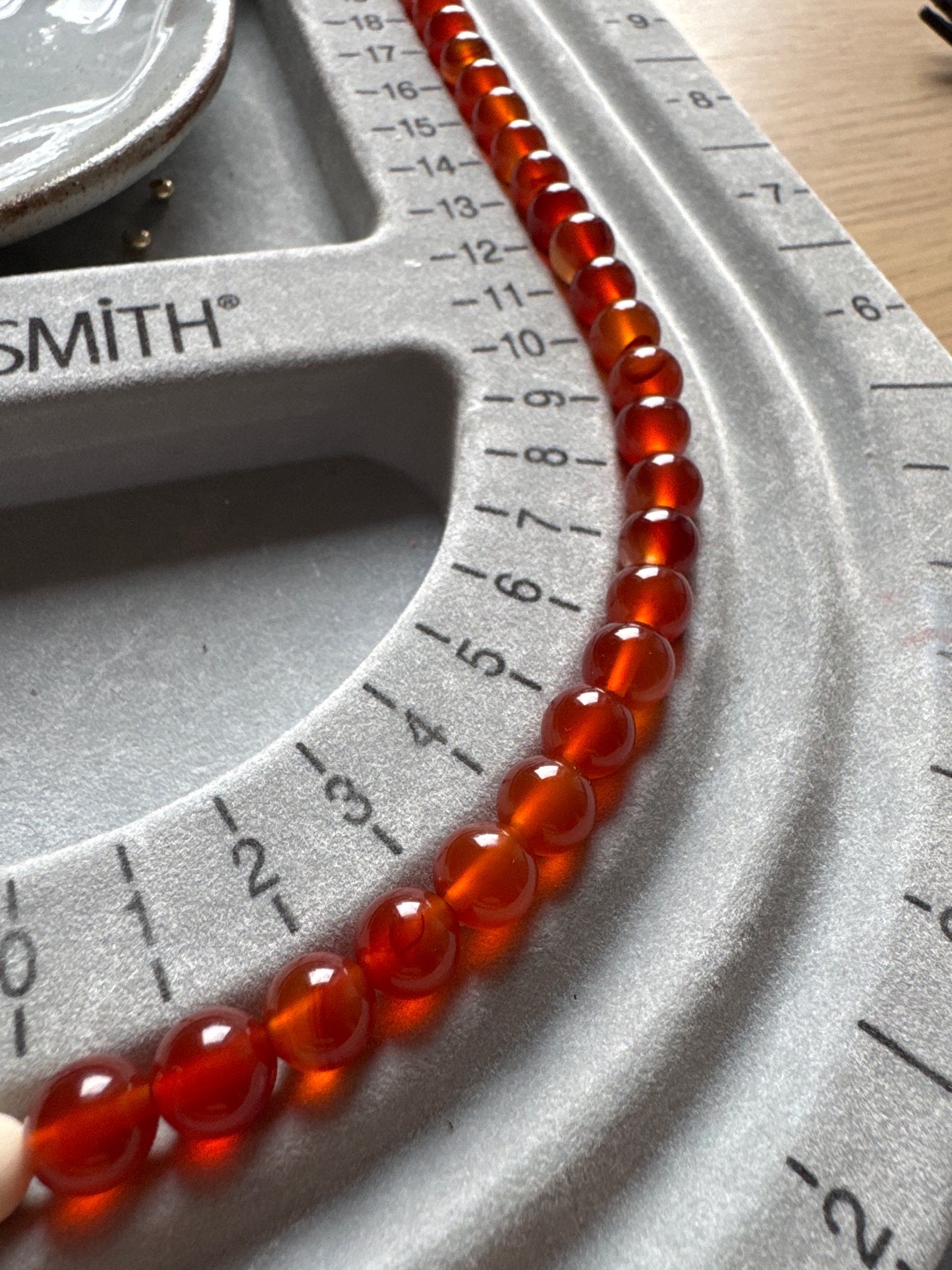 50/50 Off White Coral & Carnelian