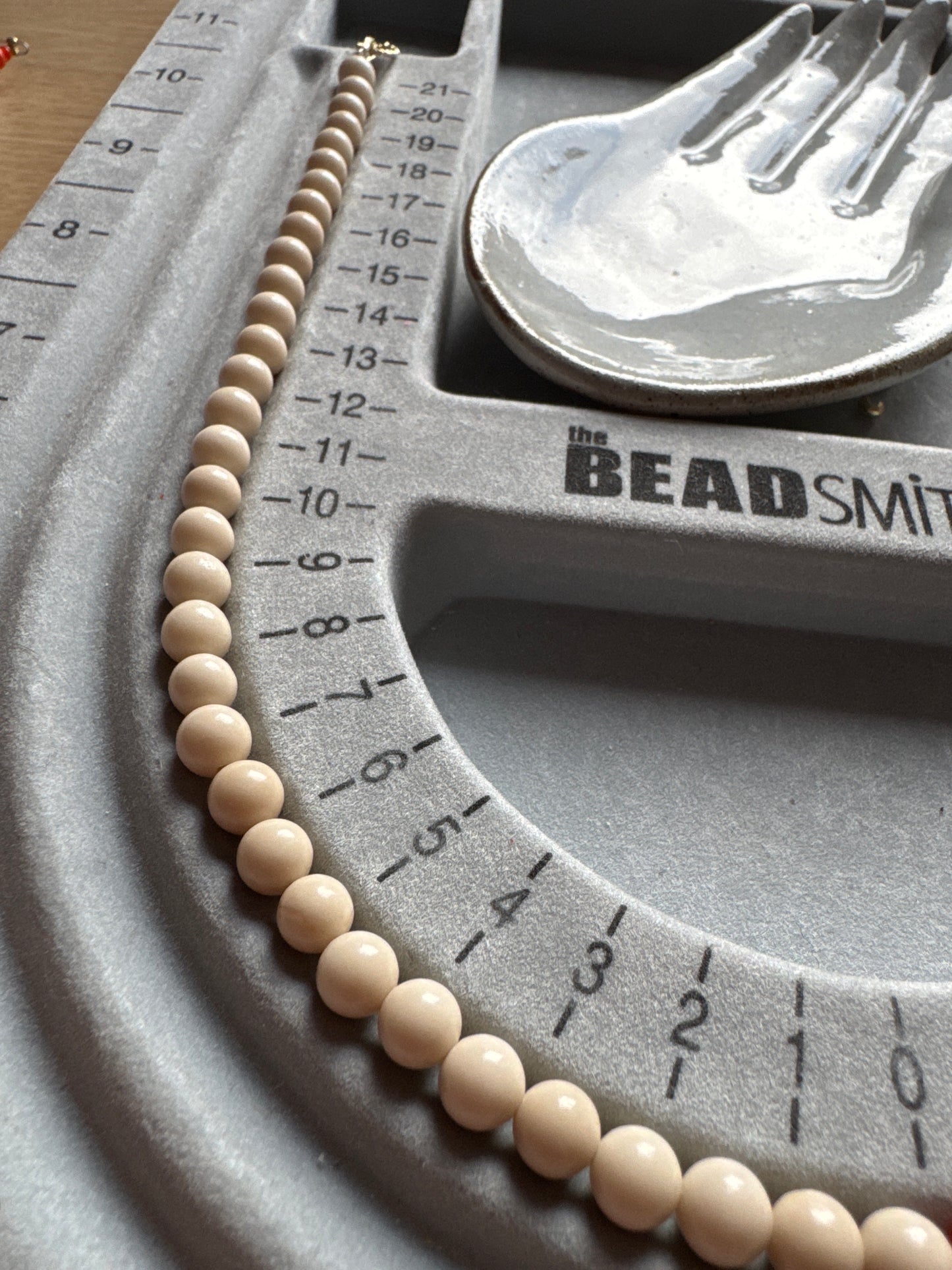 50/50 Off White Coral & Carnelian