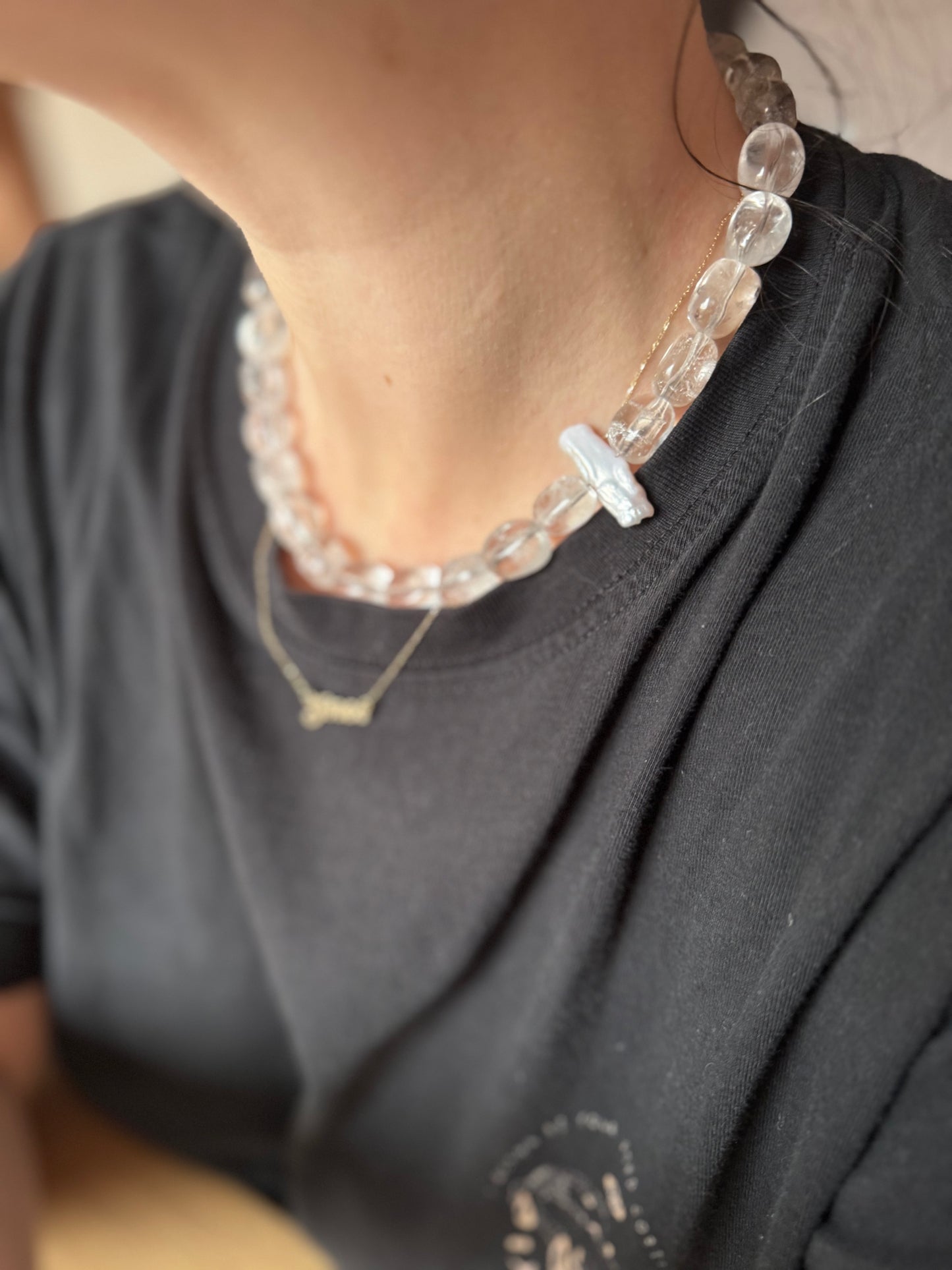 Clear Quartz feat. Baroque Pearl